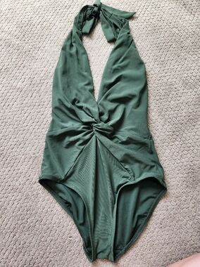Robin Piccone Olive Green One Piece Swimsuit